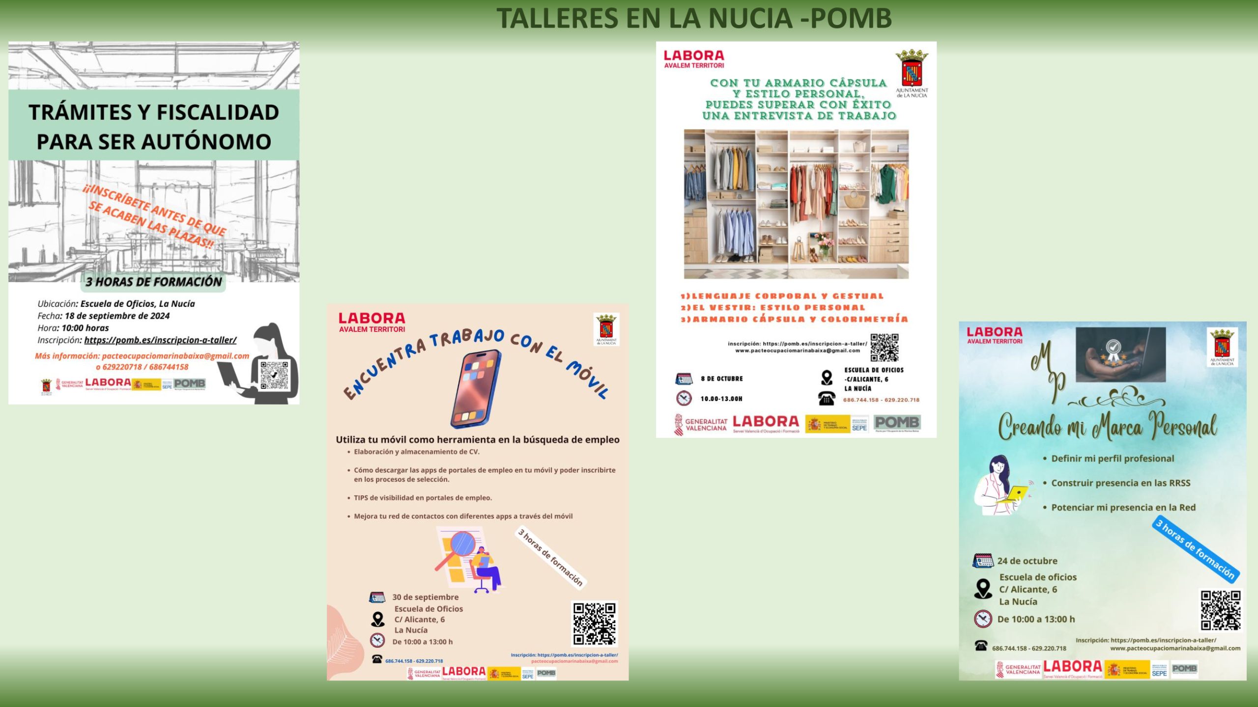 Talleres en La Nucia