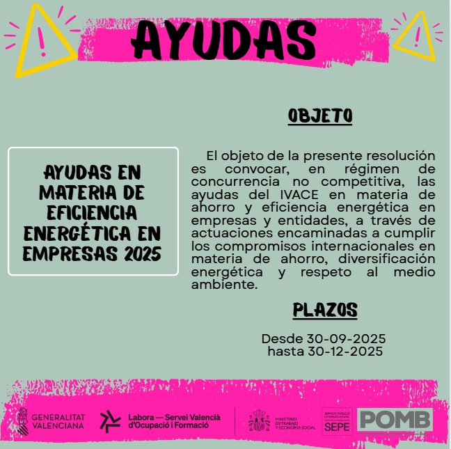 Ayudas en materia de eficiencia energética en empresas 2025