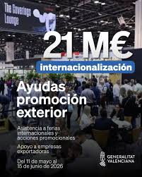La Conselleria d’Indústria convoca les ajudes a l’impuls a la internacionalització amb 21 milions d’euros