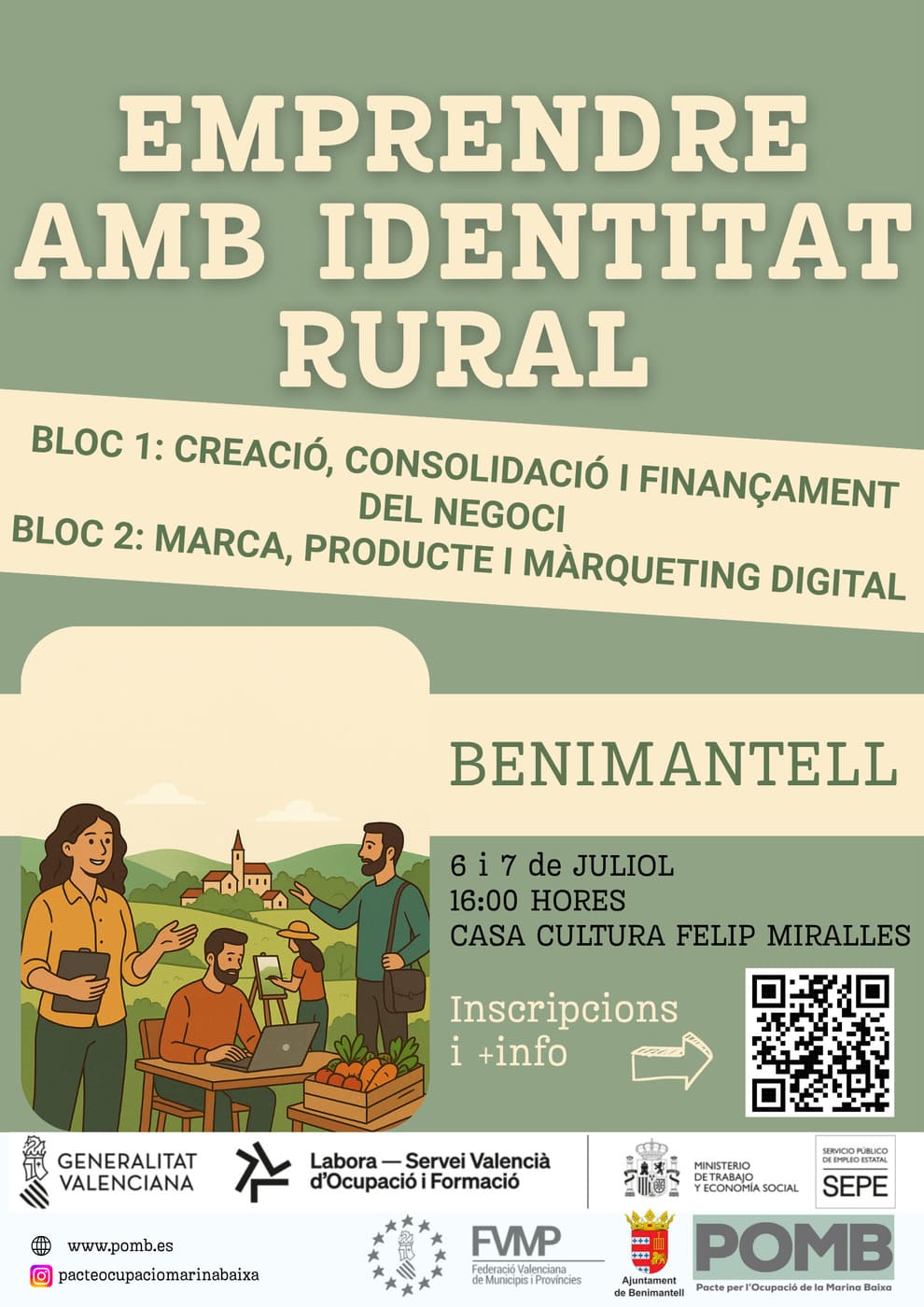 «Emprender con identidad rural», un taller para explotar las oportunidades de negocio en el entorno rural.