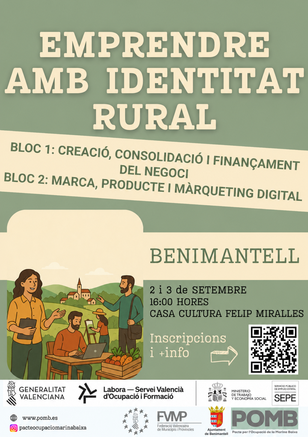 «Emprender con identidad rural», un taller para explotar las oportunidades de negocio en el entorno rural.