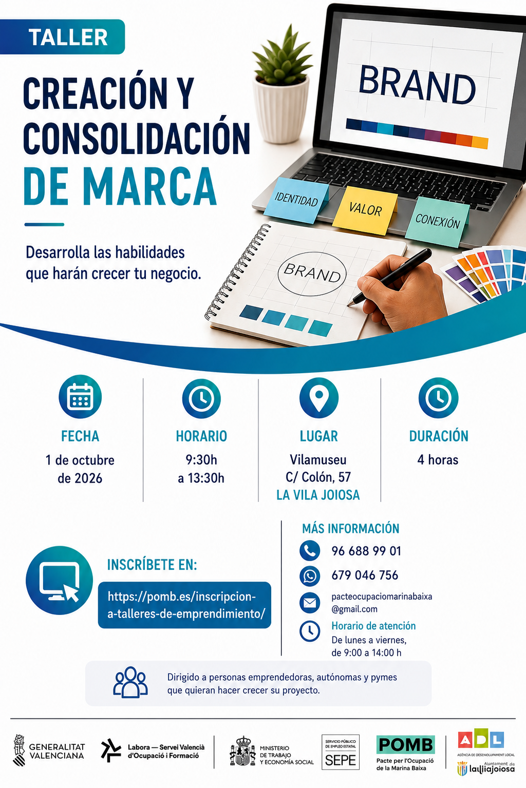 El POMB organiza un taller sobre creación y consolidación de marca para impulsar proyectos emprendedores