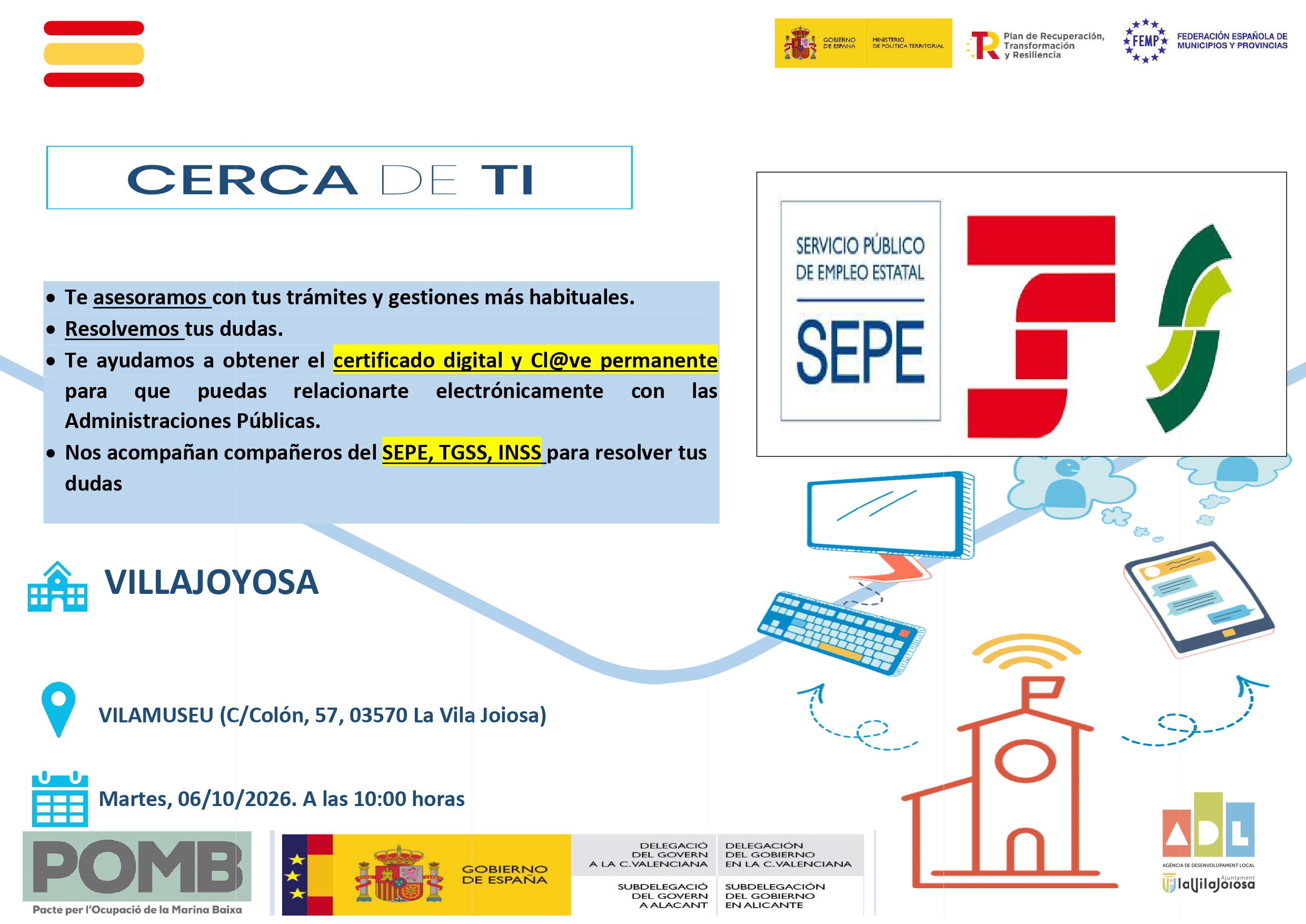 El POMB acerca a los municipios de la Marina Baixa la información sobre trámites y gestiones con las Administraciones Públicas