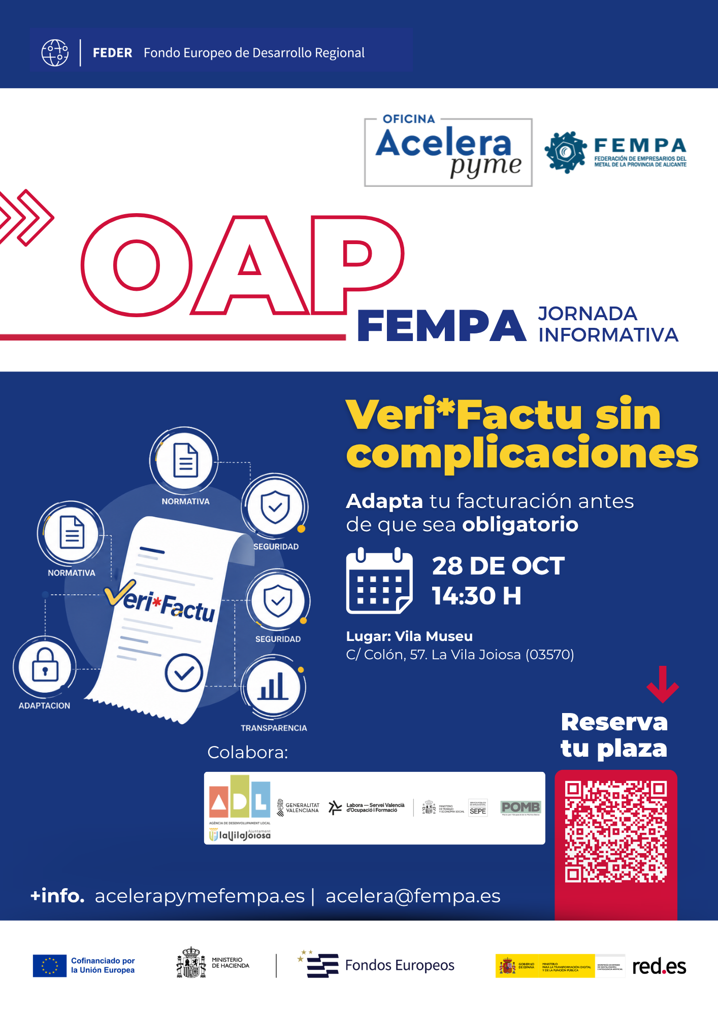Villajoyosa acoge una jornada sobre VERI*FACTU y un turno de asistencia personalizada para empresas, autónomos y emprendedores
